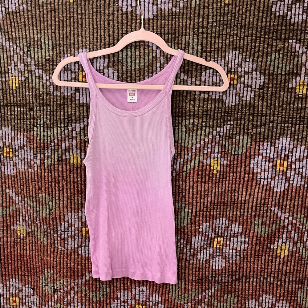 Re/Done Lavender Ombre Tank Top